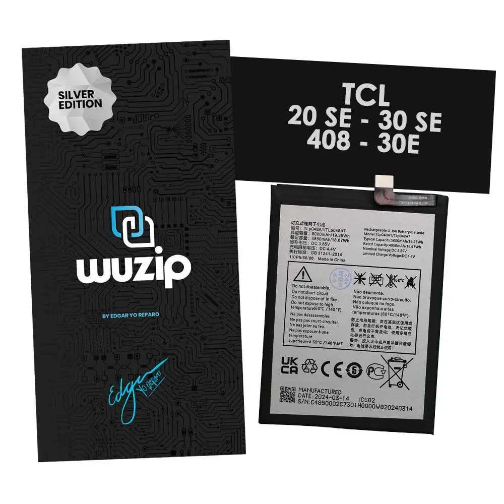 Bateria TCL 20E/20SE/30SE/30E/408 Wuzip Silver