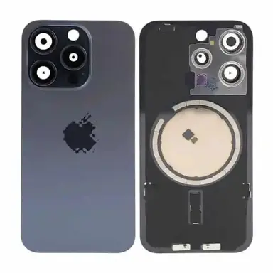 Tapa IPhone 15 Pro Azul Con Lentes y Cámaras