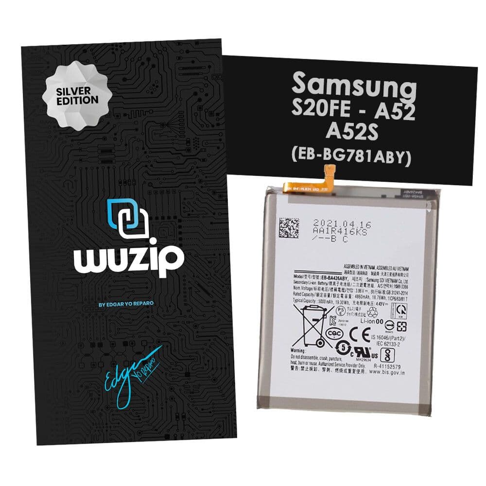 Bateria Samsung A52/A14/S20FE/S20 ULTRA/S21 wuzip silver PLUS BG781ABY