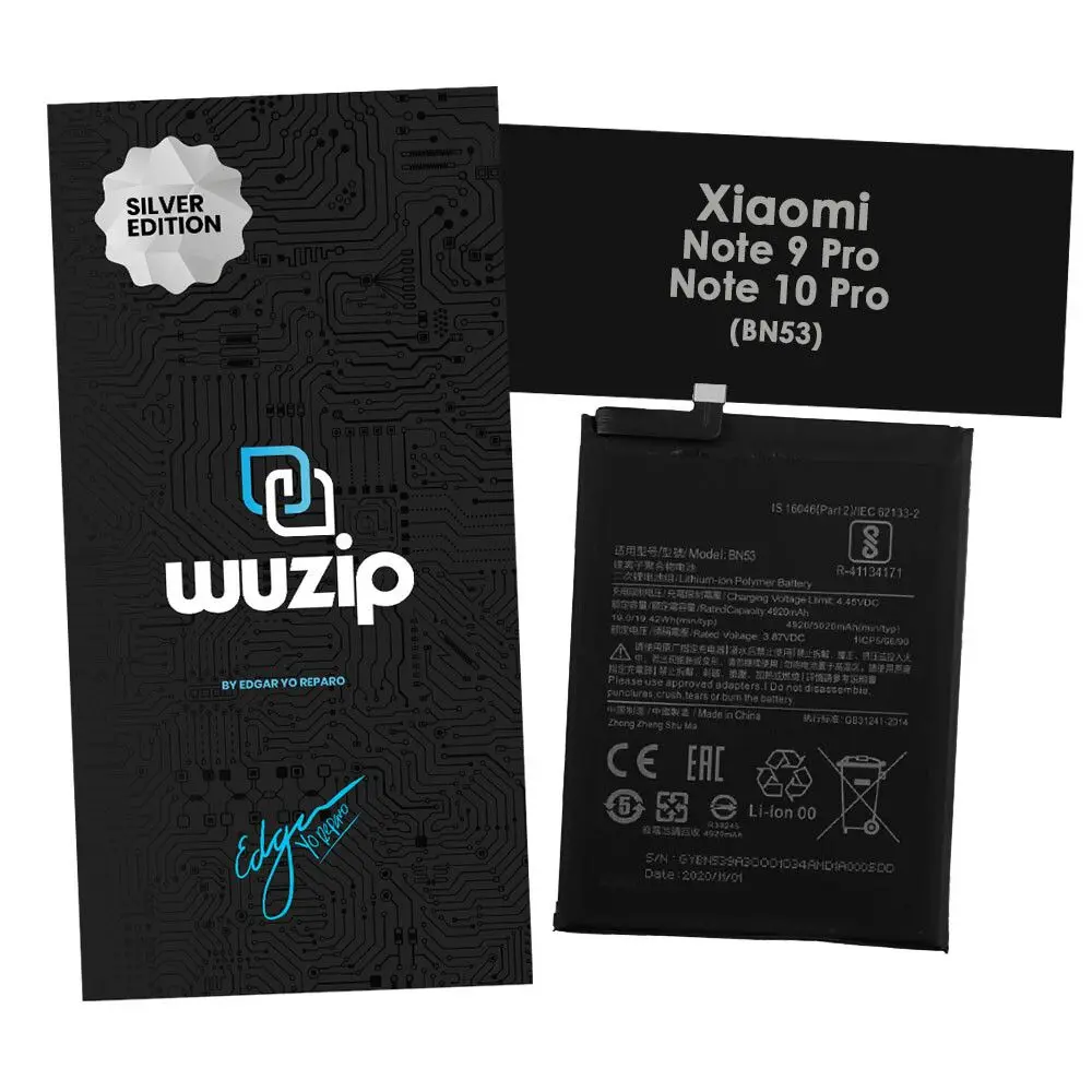 Bateria Xiaomi Redmi Note 9 PRO/ Note 10 PRO WUZIP SILVER BN53