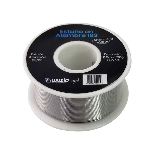 Estaño Wuzip 80gr 0,6mm  35/65