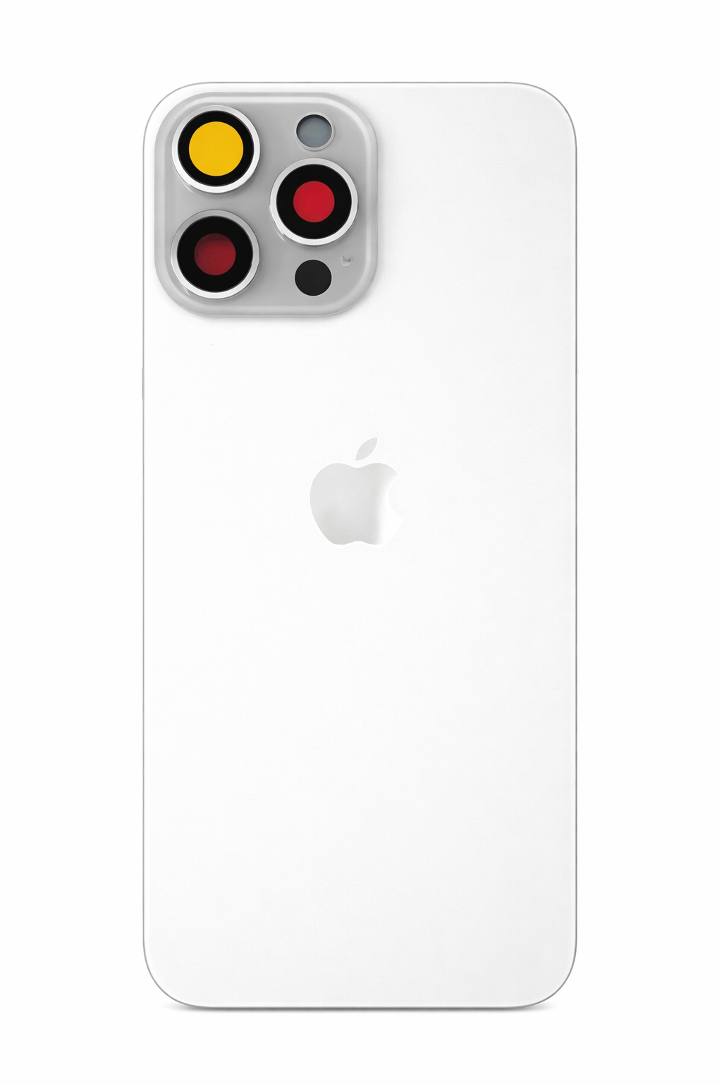 Tapa IPhone 15 Plus Blanco Con Lentes y Cámaras