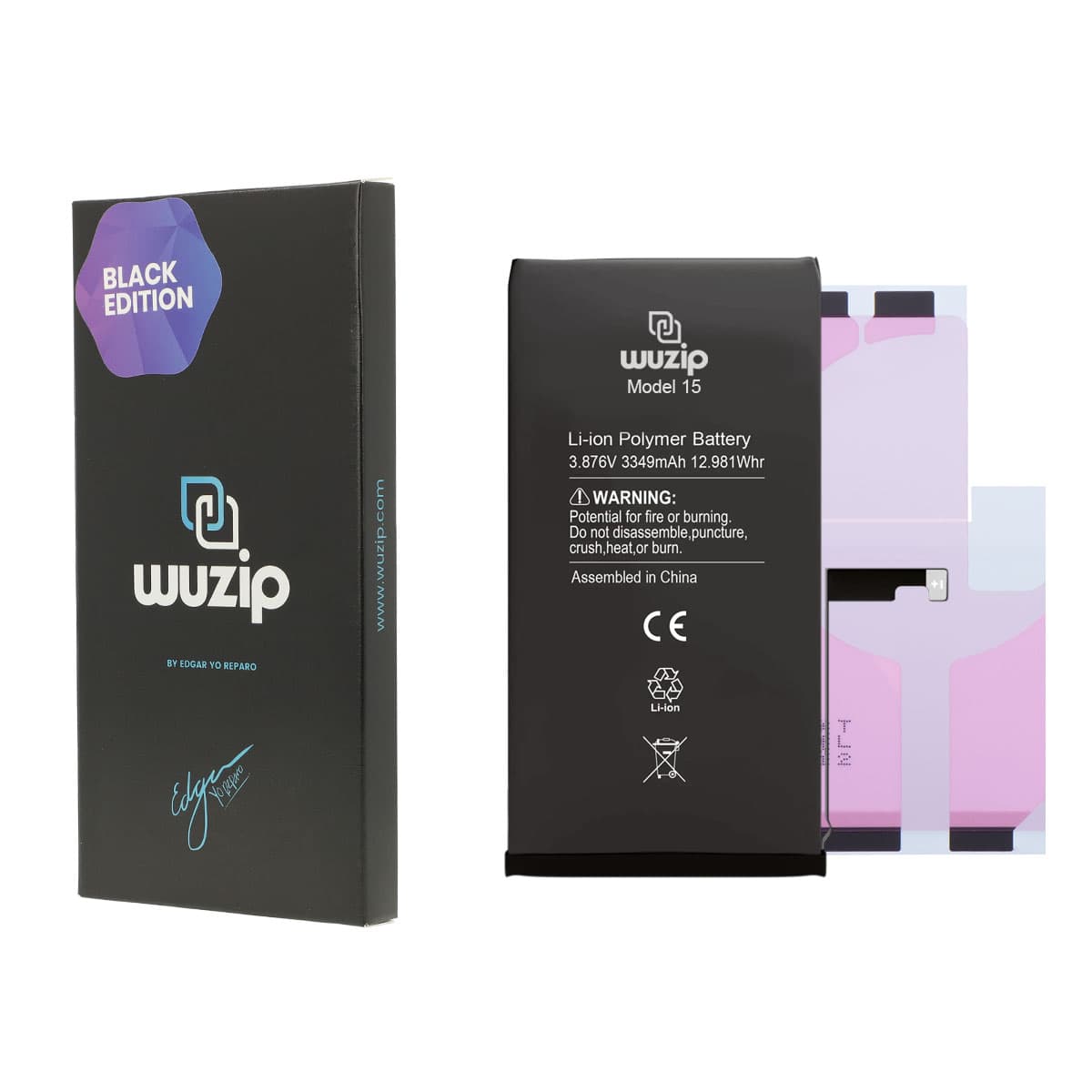 Bateria Iphone 15 Wuzip Black Auto Programable