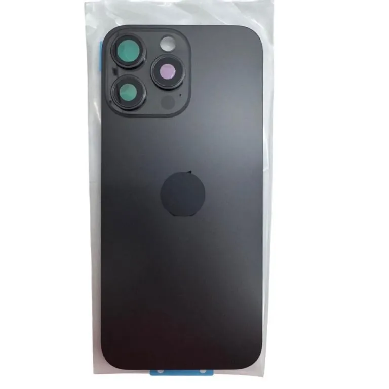 Tapa IPhone 16 Pro Negro Con Lentes y Cámaras