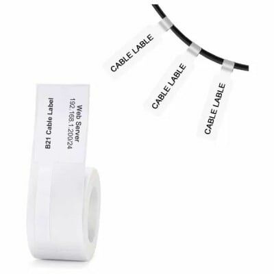 Rollo de etiquetas Para CABLES 12,5*740mm+35 (60 etiquetas) Blanco